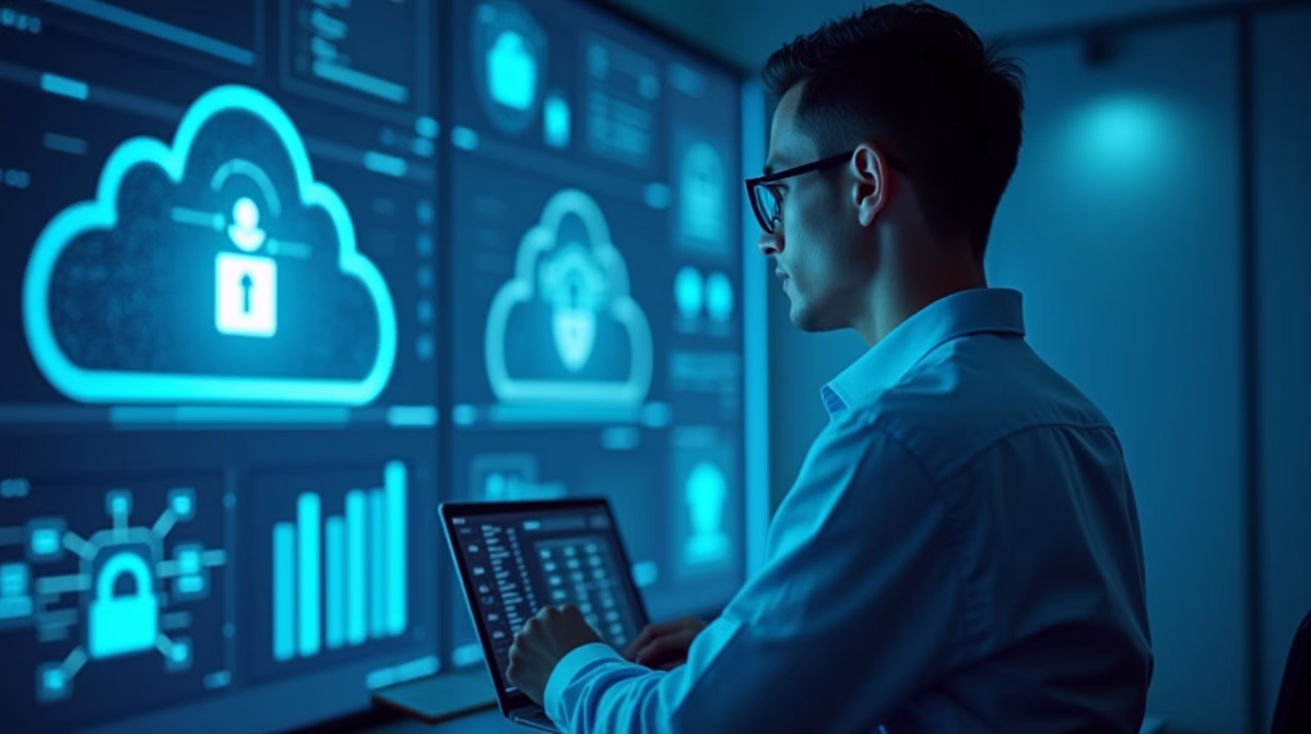 An experienced tech consultant monitoring network systems related to the article Can you help my employees transition to working from home