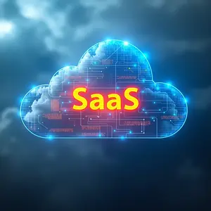 Orange Saas in the blue glowing clouds